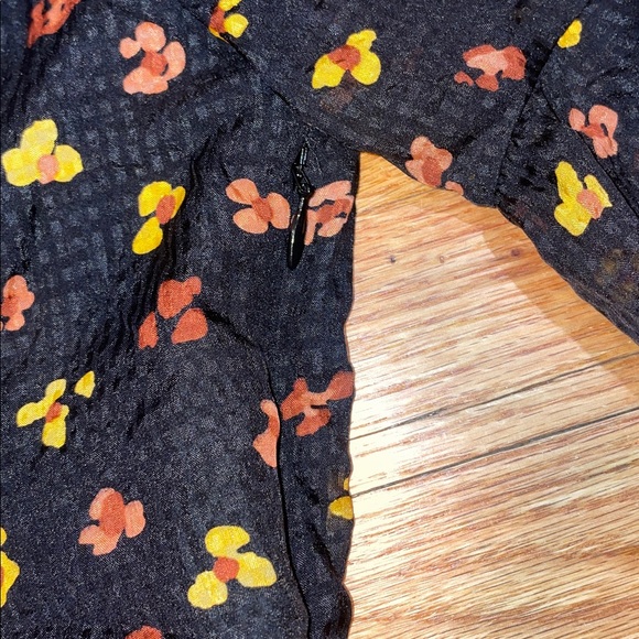 NWT madewell black floral blouse - Picture 3 of 5
